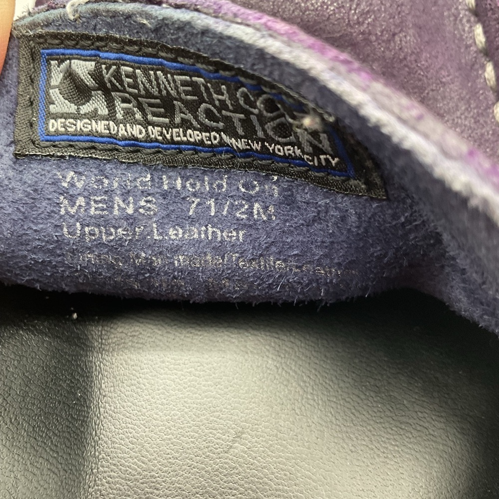Kenneth Cole Reaction Purple leather Loafers Slip-On Comfort size 7.5 - Picture 4 of 9